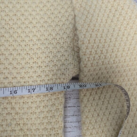 Vintage Sears Men Size 40 Cream Yellow Knit Crewneck Sweater Men Size M - Picture 3 of 5